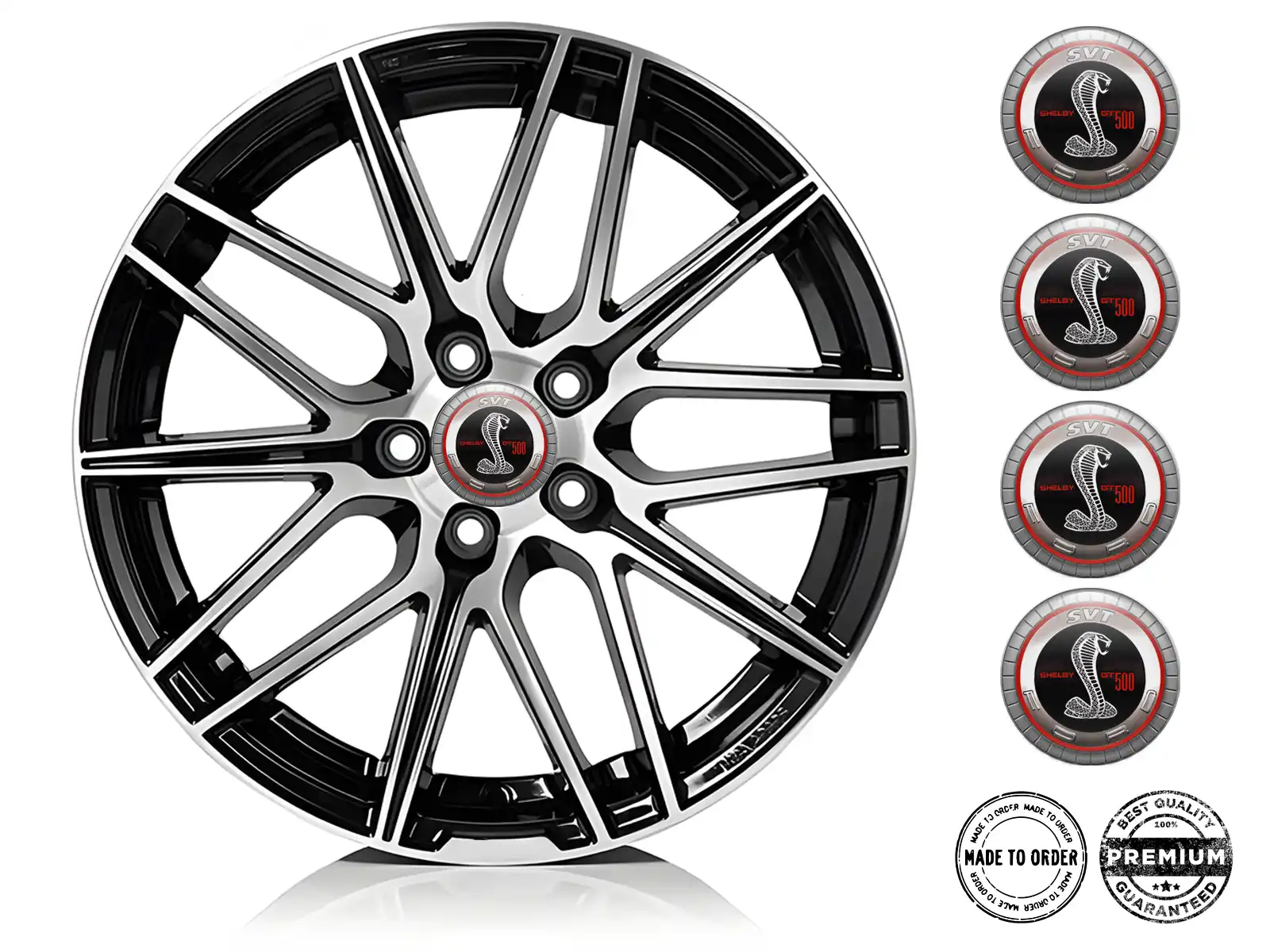 Shelby Felgenaufkleber für Autos Luxusgewölbte Logos